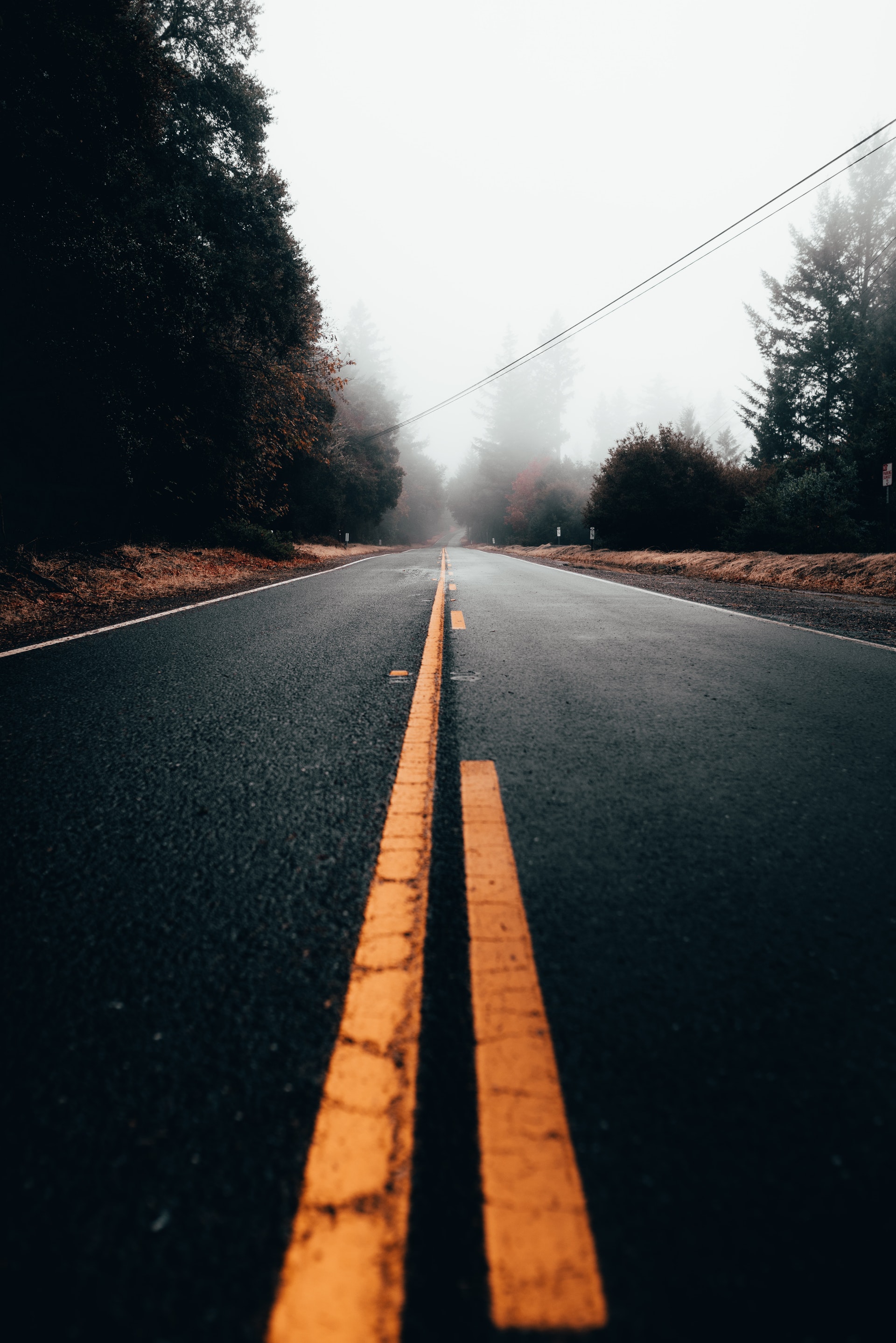 Man walking on the empty street